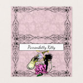 Roos Shadow Fairy Visitekaartje (Buitenkant ongevouwen)