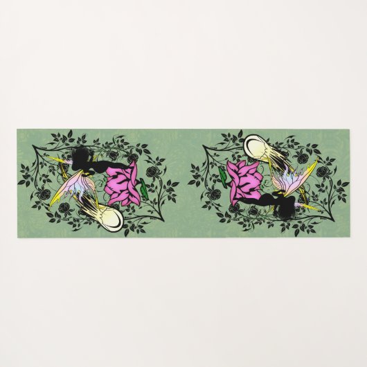 Roos Shadow Fairy Yogamat (Achterkant (horizontaal))