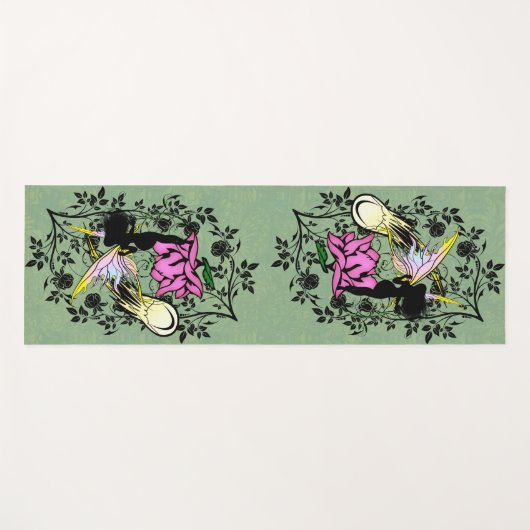 Roos Shadow Fairy Yogamat (Voorkant (horizontaal))