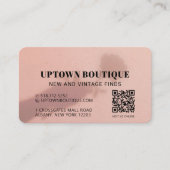 Roos Shadow QR Code Beloning Visitekaartje (Voorkant)