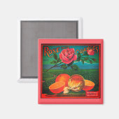 Roos sinaasappels  fruitlabel magneet (Voorkant / Achterkant)