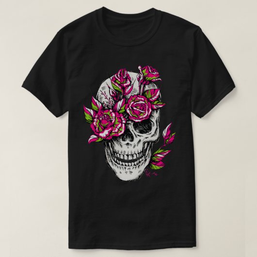 Roos Skeletspieren Gothic T-shirt (Design voorkant)