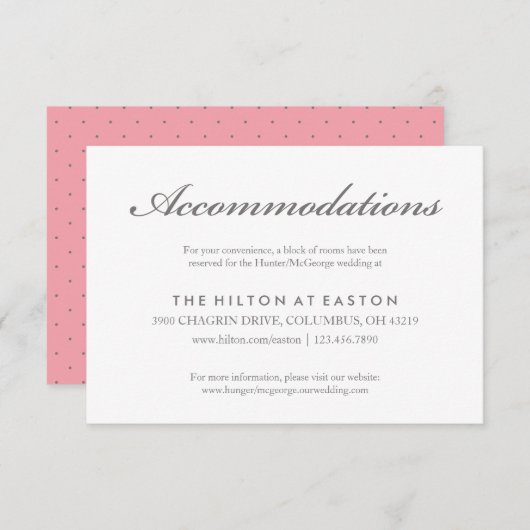 Roos Sketch Accommodatie Kaart in Roze (Voorkant / Achterkant)