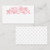 Roos Sketch Plaats Kaarten in Roze Plaatskaartje (Voorkant / Achterkant)