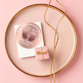 Roos Skinny Feet Baby shower Favor Dank je Ronde Sticker