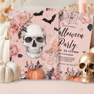 Roos Skull Halloween Kaart