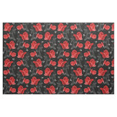 Roos Skulls Gothic Red Pattern Stof (Yard (91,4 cm))