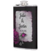 Roos, sleutel en hart heupfles (Links)