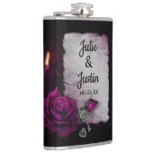 Roos, sleutel en hart heupfles (Rechts)