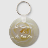 Roos Sleutelhangers Aangepaste witte fluitjes (Voorkant)