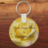 Roos Sleutelhangers Gepersonaliseerde Gele Rose Sl (Voorkant)