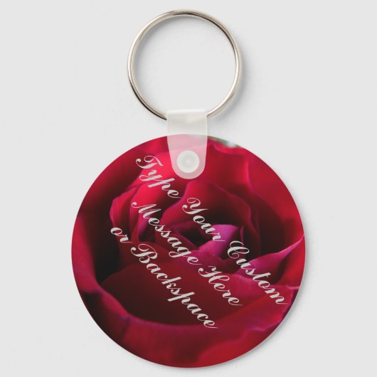 Roos Sleutelhangers Gepersonaliseerde rode roze Sl (Voorkant)