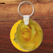 Roos Sleutelhangers heef roestvrijgele bloemschenk (Voorkant)