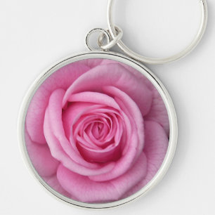 Roos Sleutelhangers heef roze bloemschotel