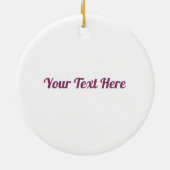 Roos Sneeuwvlok op wit Keramisch Ornament (Achterkant)