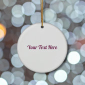 Roos Sneeuwvlok op wit Keramisch Ornament