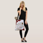 Roos Snowflake Dreaming van een witte kersttoon Tote Bag (Op model)