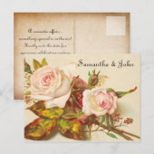 Roos sparen de Datum Aankondigingskaart (Voorkant / Achterkant)