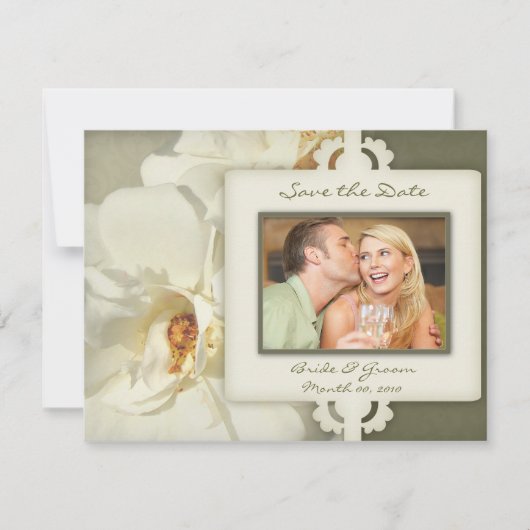  Roos sparen de Kaarten van de Foto van de Datum (Voorkant)