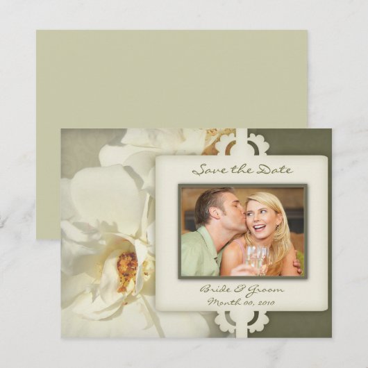 Roos sparen de Kaarten van de Foto van de Datum (Voorkant / Achterkant)