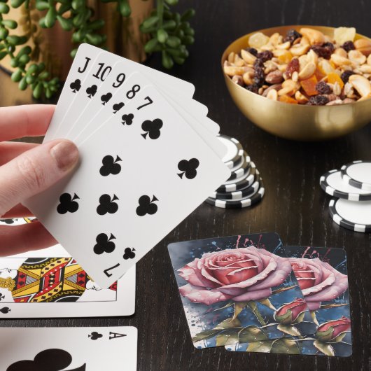 Roos Speelkaarten Waterverf Poker Kaarten (Insitu)