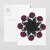 Roos Spiral Briefkaart (Voorkant / Achterkant)