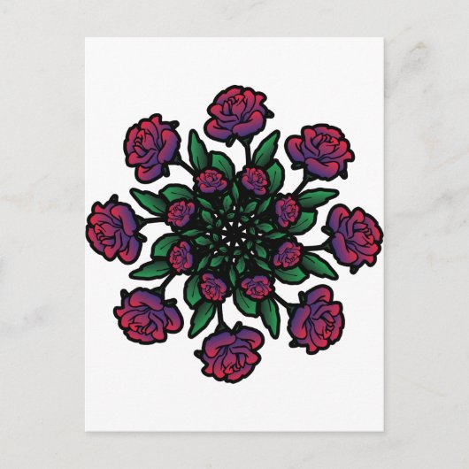 Roos Spiral Briefkaart (Voorkant)