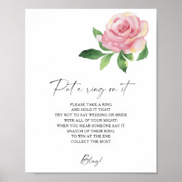 Roos - Spring zet een ring op het spel Poster