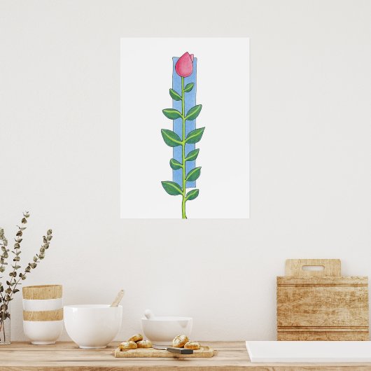 Roos Stem Poster (Keuken)