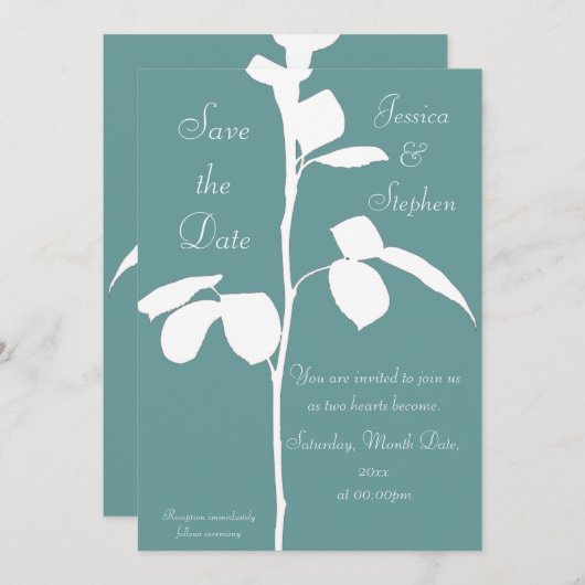 Roos Stem Save The Date (Voorkant / Achterkant)