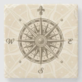 Roos Stenen Onderzetter (Voorkant)