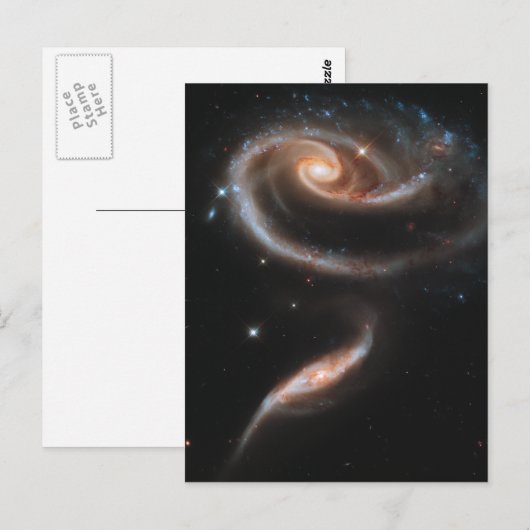 Roos sterrenstelsels briefkaart (Voorkant / Achterkant)