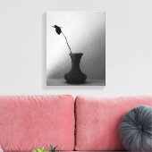 Roos stilleven canvas afdruk (Insitu (Woonkamer))