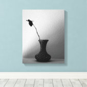 Roos stilleven canvas afdruk (Insitu (Houten vloer))