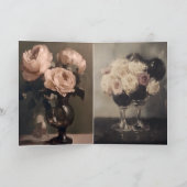  Roos Stilleven Wall Art Set - Elegant Kaart (Binnen)