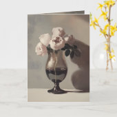  Roos Stilleven Wall Art Set - Elegant Kaart (Gele Bloem)