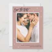 Roos Stippen Foto Sla de datum op Save The Date (Voorkant)