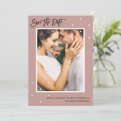  Roos Stippen Foto Sla de datum op Save The Date (Staand voorkant)
