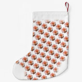 Roos Stocking Peach Roos Kerstmis Stocking Custom Kleine Kerstsok (Achterkant)