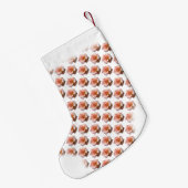 Roos Stocking Peach Roos Kerstmis Stocking Custom Kleine Kerstsok (Achterkant (Hangend))