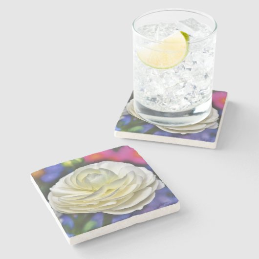 Roos Stone Onderzetter (Zijkant)