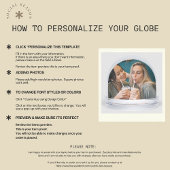 Roos Stripe Bruidsmeisje Voorstel Foto Confetti Sneeuwbol