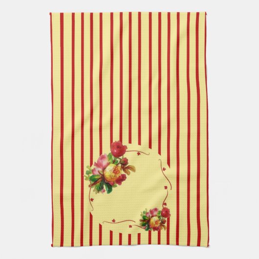 Roos Stripe Kitchen Towel Theedoek (Verticaal)