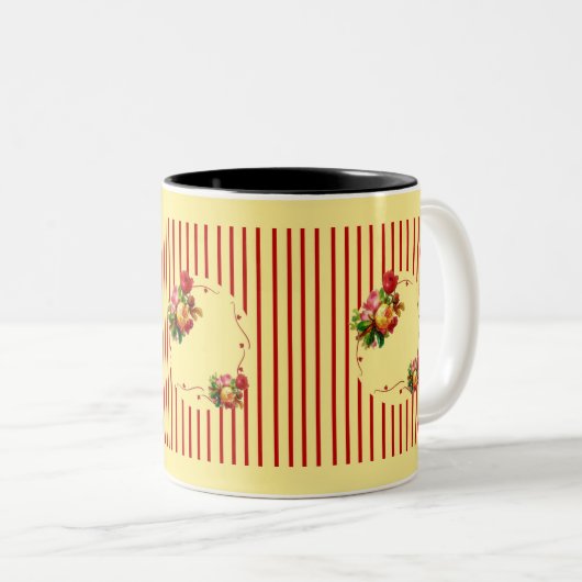Roos Stripe Mok (Voorkant rechts)