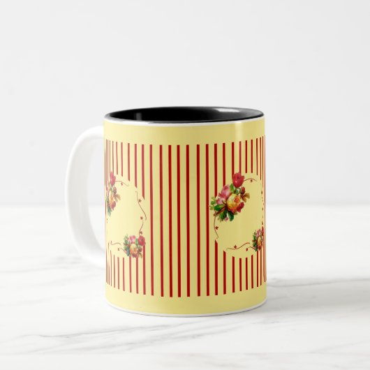 Roos Stripe Mok (Voorkant links)