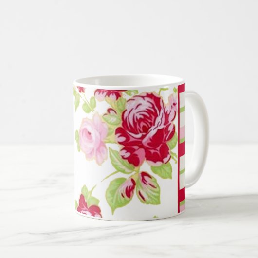 Roos Stripe Mok (Voorkant rechts)