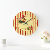 Roos Stripe wandklok (Huis)