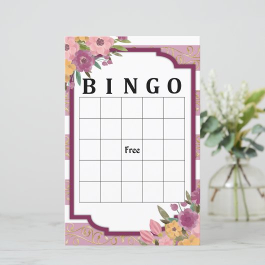 Roos Striped bingo (Staand voorkant)