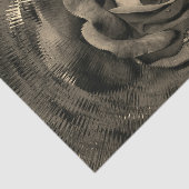 Roos stroomt in Bloom Abstracte sepia-ontkoppeling Tissuepapier (Detail)