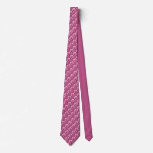 Roos Stropdas Roze Roses Neckties Romantische Gift (Voorkant)